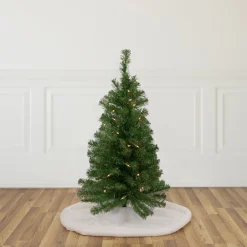 3' Pre-Lit Oakridge Noble Fir Artificial Christmas Tree, Clear Lights