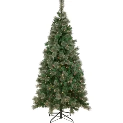6.5' Pre-Lit Oregon Cashmere Pine Artificial Christmas Tree, Clear Lights