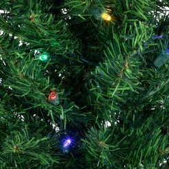 6' Pre-Lit Pencil Northern Balsam Fir Artificial Christmas Tree, Multi LED Lights