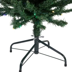 6' Pre-Lit Pencil Northern Balsam Fir Artificial Christmas Tree, Multi LED Lights