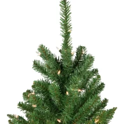 7.5' Pre-Lit Pencil White River Fir Artificial Christmas Tree - Clear Lights