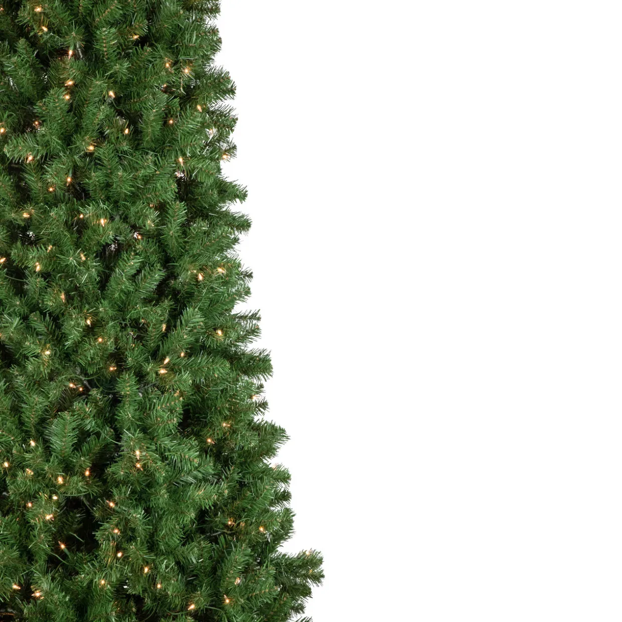 16' Pre-Lit Pendleton Spruce Slim Artificial Christmas Tree, Clear Lights
