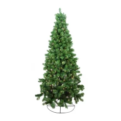 6' Pre-Lit Pine Artificial Wall Christmas Tree, Clear Lights