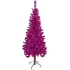 6' Pre-Lit Pink Artificial Tinsel Christmas Tree, Clear Lights