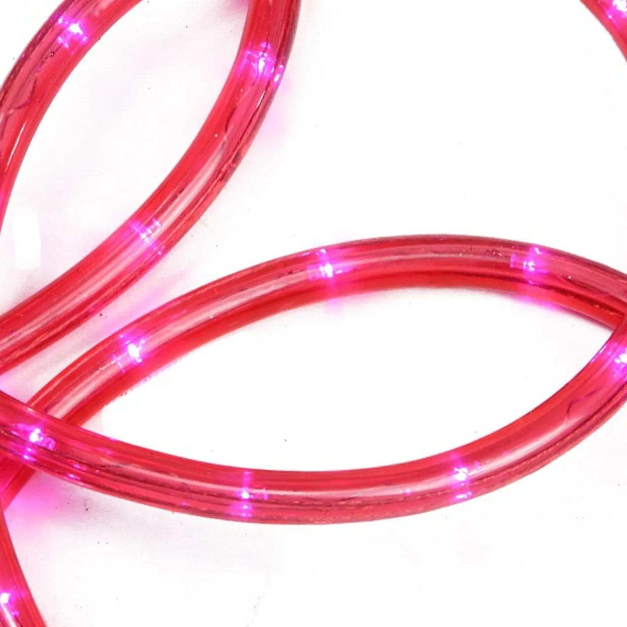 18' Pre-Lit Pink LED Outdoor Christmas Rope Lights