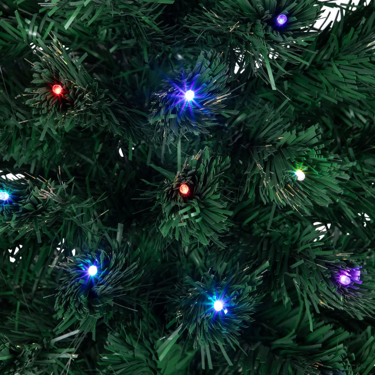 4' Pre-Lit Potted Fiber Optic Artificial Christmas Tree, Multicolor LED Lights