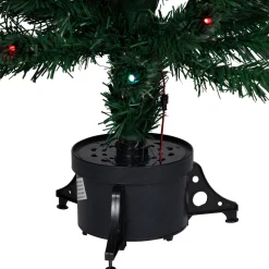 4' Pre-Lit Potted Fiber Optic Artificial Christmas Tree, Multicolor LED Lights