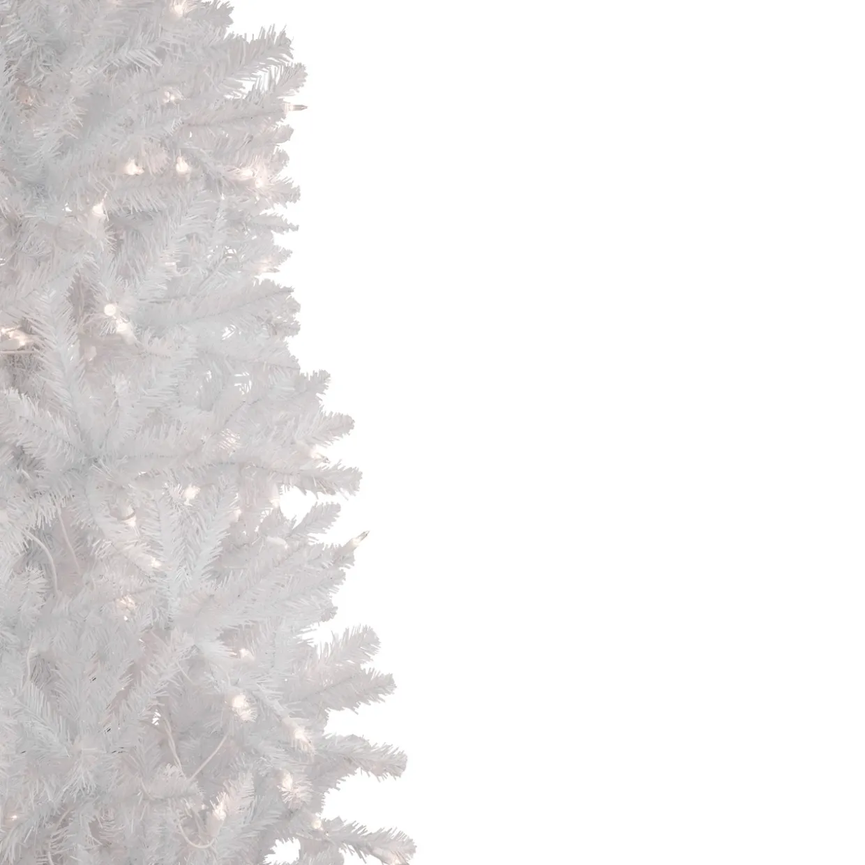 9' Pre-Lit Rapids White Pine Pencil Artificial Christmas Tree, Clear Lights