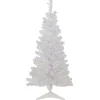 4' Pre-lit Rockport White Pine Artificial Christmas Tree, Multi Lights