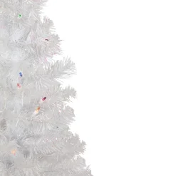 4' Pre-lit Rockport White Pine Artificial Christmas Tree, Multi Lights