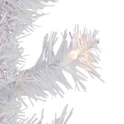 4' Pre-lit Rockport White Pine Artificial Christmas Tree, Clear Lights