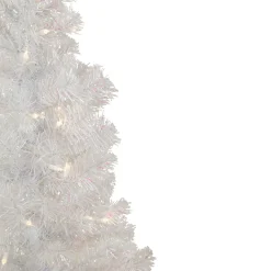 4' Pre-lit Rockport White Pine Artificial Christmas Tree, Clear Lights