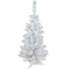 3' Pre-lit Rockport White Pine Artificial Christmas Tree, Clear Lights