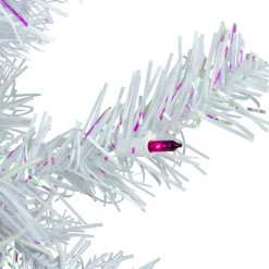 3' Pre-lit Rockport White Pine Artificial Christmas Tree, Purple Lights