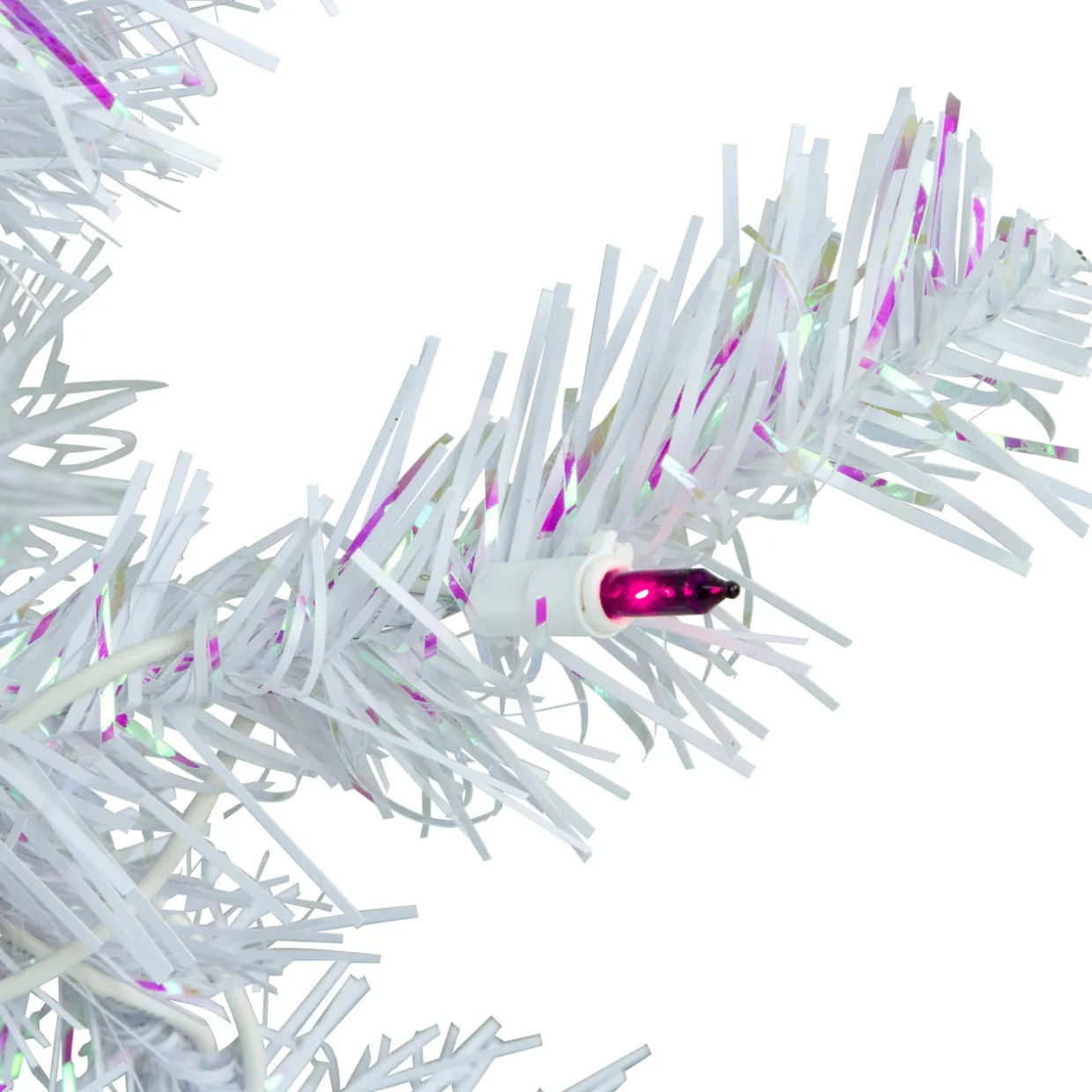 3' Pre-lit Rockport White Pine Artificial Christmas Tree, Purple Lights