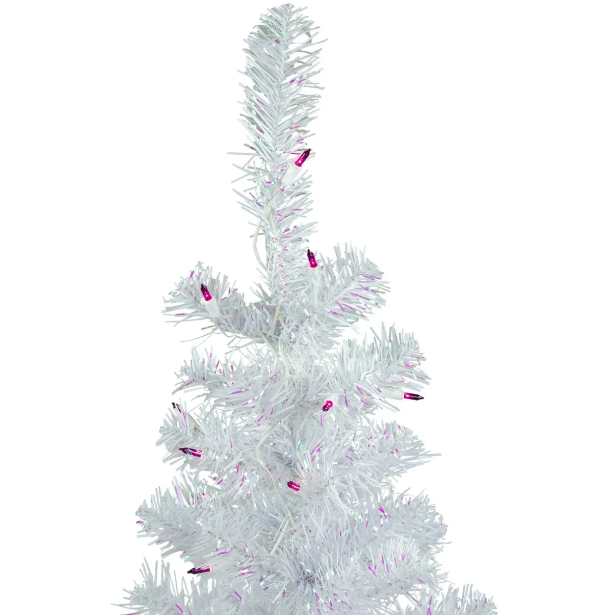 3' Pre-lit Rockport White Pine Artificial Christmas Tree, Purple Lights