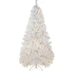 6.5' Pre-Lit Seneca White Spruce Artificial Christmas Tree, Dual Function LED Lights