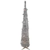 6' Pre-Lit Silver Pre-Decorated Pop-Up Artificial Christmas Tree