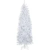 6.5’ Pre-Lit Slim Geneva White Spruce Artificial Christmas Tree, Blue Lights