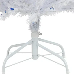 6.5’ Pre-Lit Slim Geneva White Spruce Artificial Christmas Tree, Blue Lights