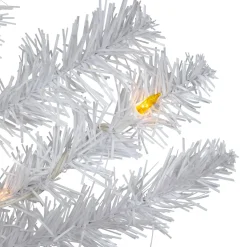 3' Pre-Lit Snow White Artificial Christmas Tree, Multi Lights
