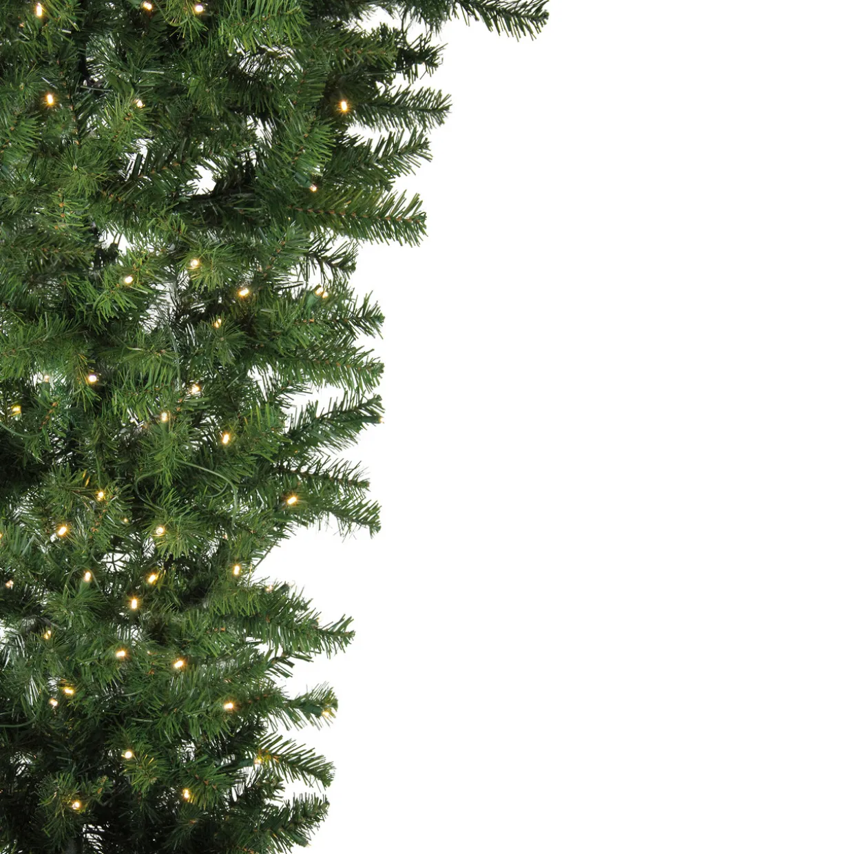 6.5' Pre-Lit Upside Down Spruce Artificial Christmas Tree - Warm White LED Lights