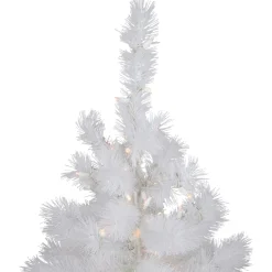 3' Pre-Lit White Alaskan Pine Artificial Christmas Tree, Warm White LED Lights