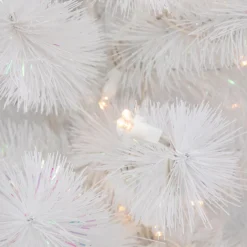 3' Pre-Lit White Alaskan Pine Artificial Christmas Tree, Warm White LED Lights