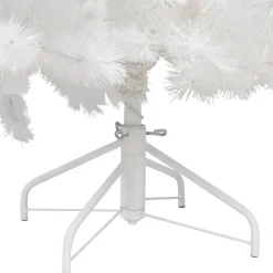 7.5' Pre-Lit White Alaskan Pine Artificial Christmas Tree, Warm White LED Lights