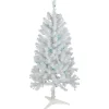 4' Pre-Lit White Artificial Christmas Tree, Green Lights