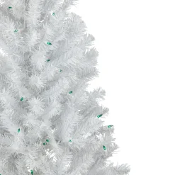 4' Pre-Lit White Artificial Christmas Tree, Green Lights