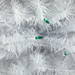 4' Pre-Lit White Artificial Christmas Tree, Green Lights
