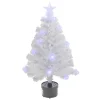 3' Pre-Lit White Fiber Optic Artificial Christmas Tree, White Lights