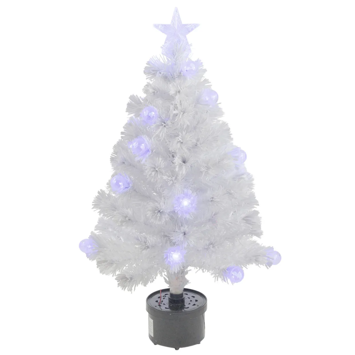 3' Pre-Lit White Fiber Optic Artificial Christmas Tree, White Lights