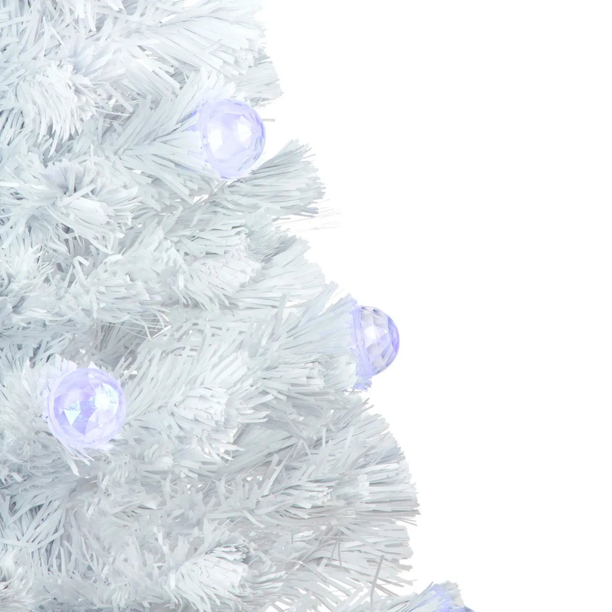 3' Pre-Lit White Fiber Optic Artificial Christmas Tree, White Lights