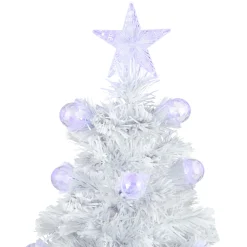 3' Pre-Lit White Fiber Optic Artificial Christmas Tree, White Lights