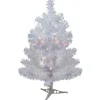 2' Pre-lit White Iridescent Pine Artificial Christmas Tree - Clear Lights
