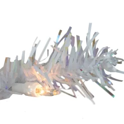 2' Pre-lit White Iridescent Pine Artificial Christmas Tree - Clear Lights