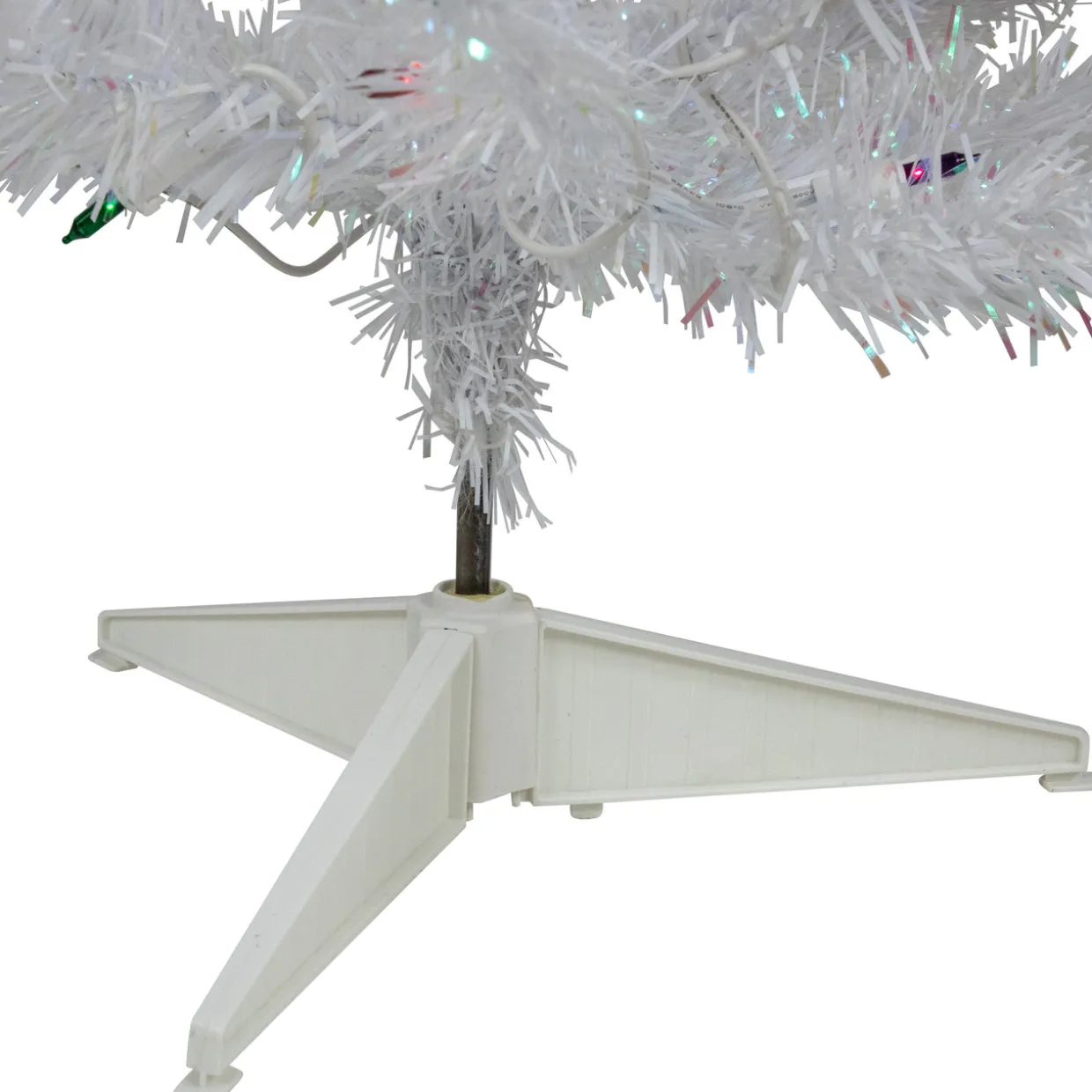 3' Pre-lit White Iridescent Pine Artificial Christmas Tree - Multi Lights