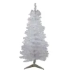 4' Pre-lit White Iridescent Pine Artificial Christmas Tree - Purple Lights