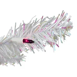 3' Pre-Lit White Medium Iridescent Pine Artificial Christmas Tree - Purple Lights