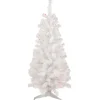 4' Pre-Lit White Pine Slim Artificial Christmas Tree - Pink Lights