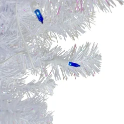 3' Pre-Lit White Pine Slim Artificial Christmas Tree - Blue Lights