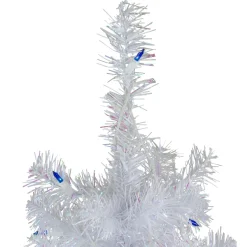 3' Pre-Lit White Pine Slim Artificial Christmas Tree - Blue Lights