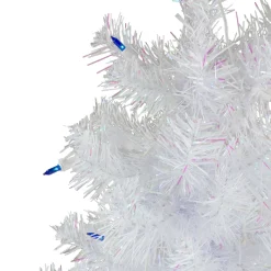 3' Pre-Lit White Pine Slim Artificial Christmas Tree - Blue Lights