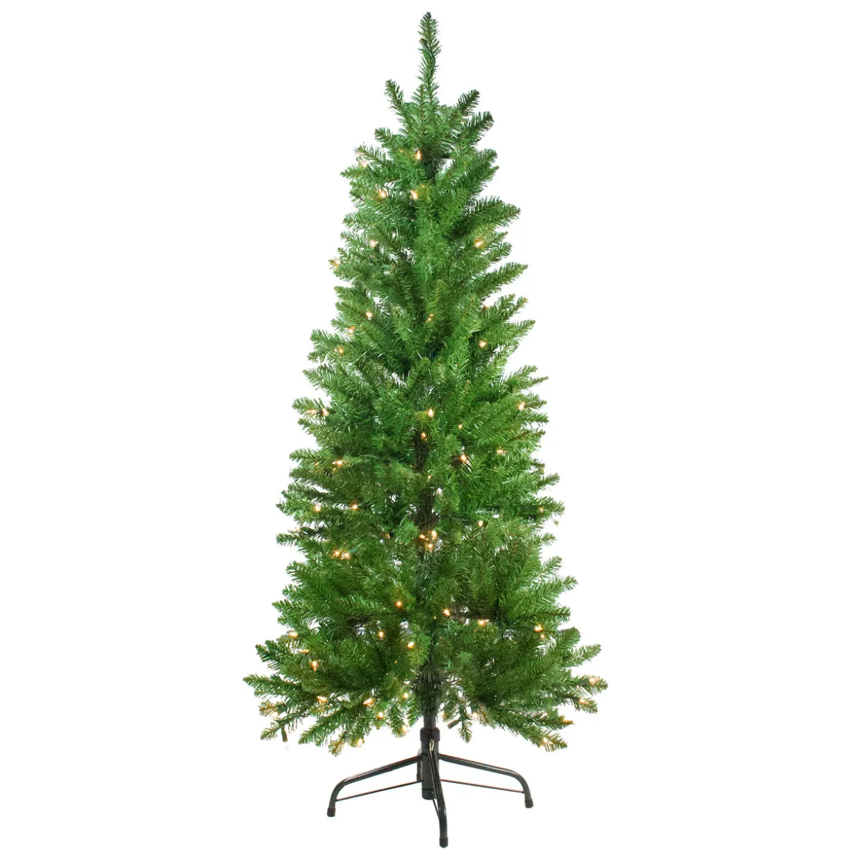 4.5' Pre-Lit White River Fir Artificial Pencil Christmas Tree - Clear Lights