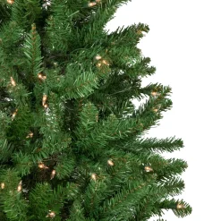 4.5' Pre-Lit White River Fir Artificial Pencil Christmas Tree - Clear Lights