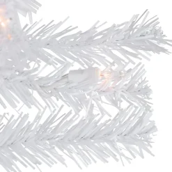 3' Pre-Lit Woodbury White Pine Slim Artificial Christmas Tree, Clear Lights