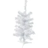 2' Pre-Lit Woodbury White Pine Slim Artificial Christmas Tree, Clear Lights