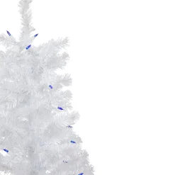 3' Pre-Lit Woodbury White Pine Slim Artificial Christmas Tree, Blue Lights